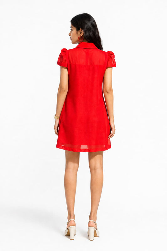 Red Organza Dress