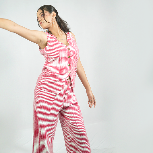 dark pink Stripes pants