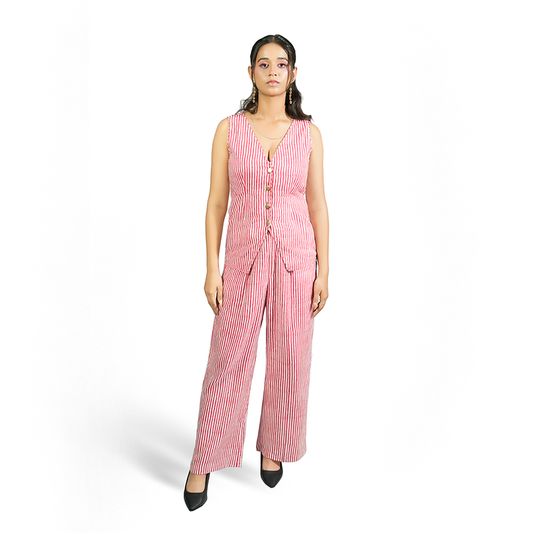 Dark Pink Stripes Set