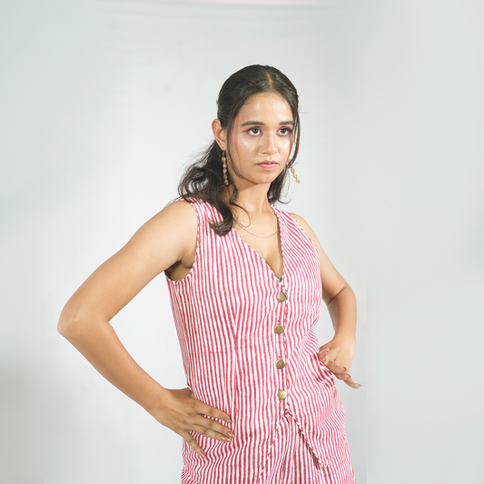 dark pink Stripes pants