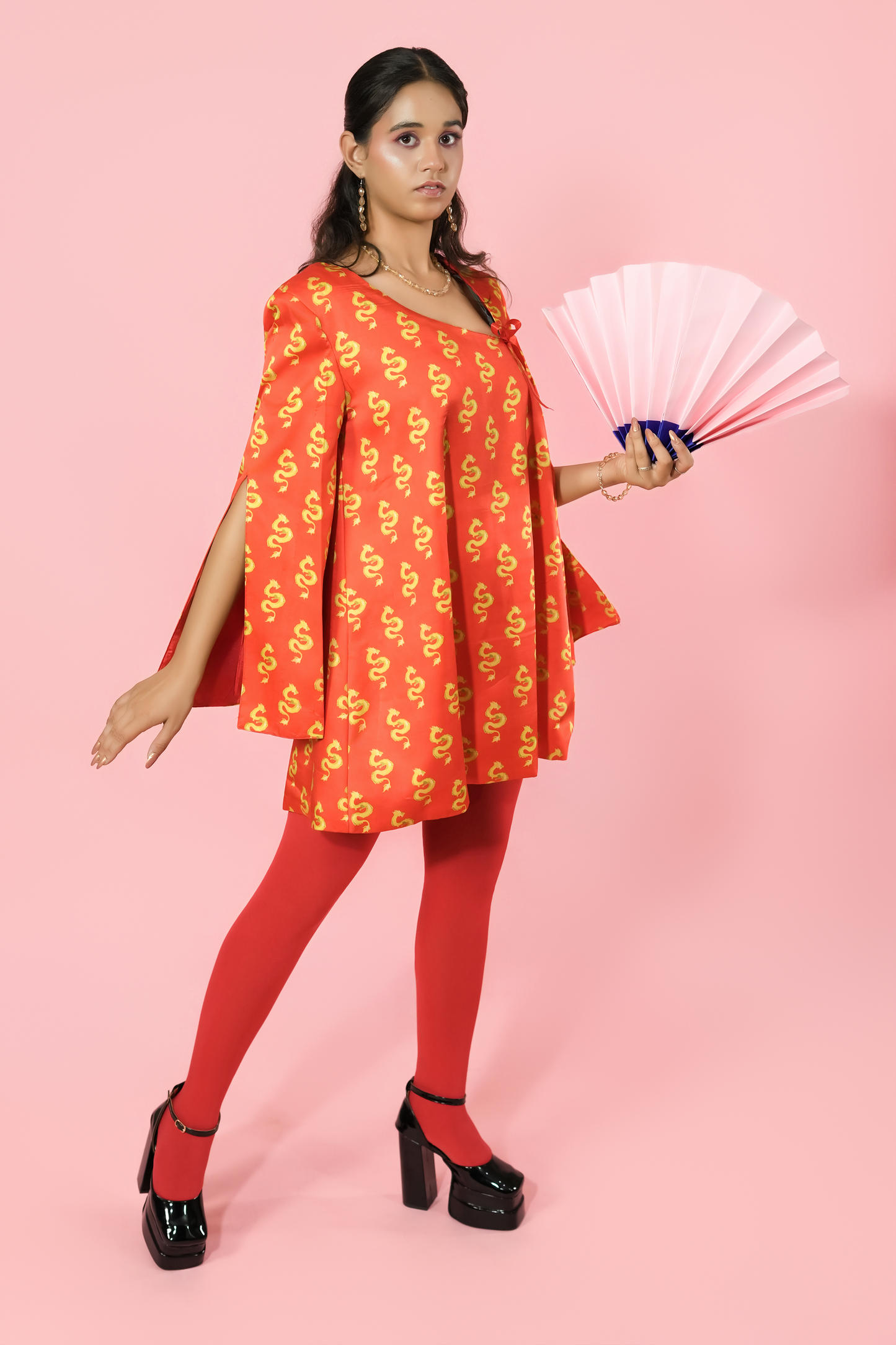 Red Dragon Coat Dress